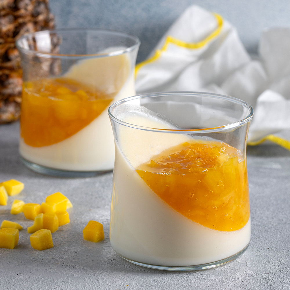 Ananas ve Mangolu Panna Cotta